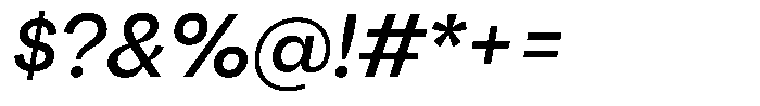 Reeti Demi Bold Italic Font OTHER CHARS