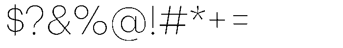 Reeti Thin Font OTHER CHARS
