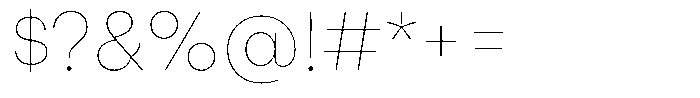 Reeti Ultra Thin Font OTHER CHARS