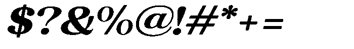 Refagio Extra Bold Semi Expanded Italic Font OTHER CHARS