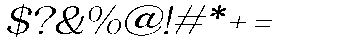 Refagio Extra Light Expanded Italic Font OTHER CHARS