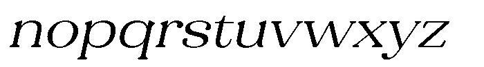 Refagio Extra Light Expanded Italic Font LOWERCASE