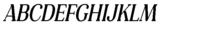 Refagio Medium Condensed Italic Font UPPERCASE