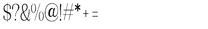 Refagio Thin Condensed Font OTHER CHARS