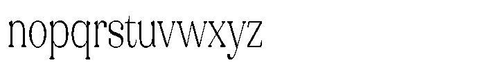Refagio Thin Condensed Font LOWERCASE