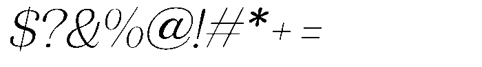 Refagio Thin Italic Font OTHER CHARS