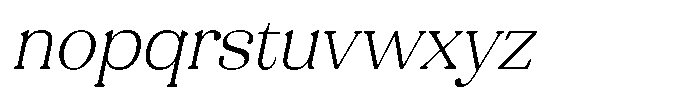 Refagio Thin Italic Font LOWERCASE