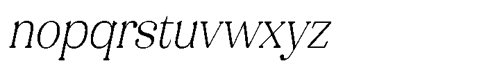 Refagio Thin Semi Condensed Italic Font LOWERCASE