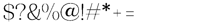 Refagio Thin Font OTHER CHARS