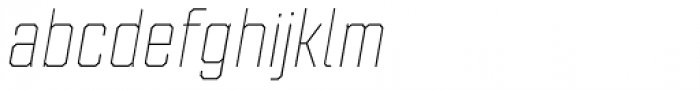 Refinery 35 Hairline Italic Font LOWERCASE