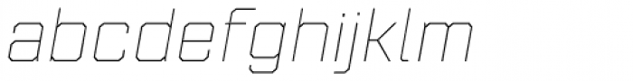 Refinery 75 Hairline Italic Font LOWERCASE