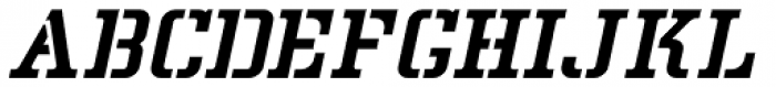 Refinery Stencil Oblique JNL Font UPPERCASE