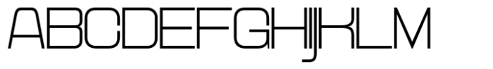 Reflect of Strictly Thin Semi Expanded Font UPPERCASE