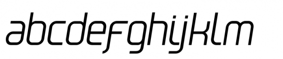 Reflex Regular Italic Font LOWERCASE