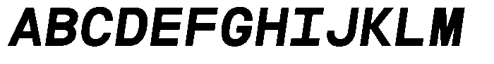 Reflow Mono Bold Italic Font UPPERCASE