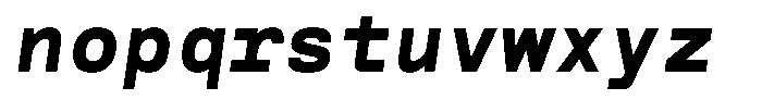 Reflow Mono Bold Italic Font LOWERCASE
