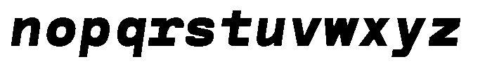 Reflow Mono Extra Bold Italic Font LOWERCASE