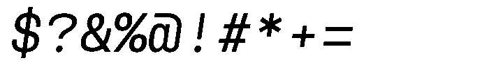 Reflow Mono Italic Font OTHER CHARS