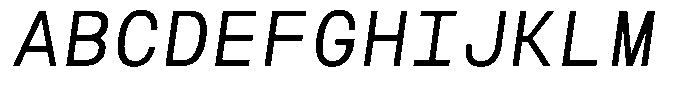 Reflow Mono Italic Font UPPERCASE