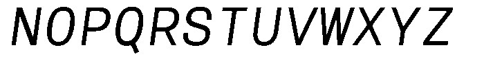 Reflow Mono Italic Font UPPERCASE