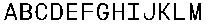Reflow Mono Regular Font UPPERCASE