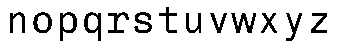 Reflow Mono Regular Font LOWERCASE