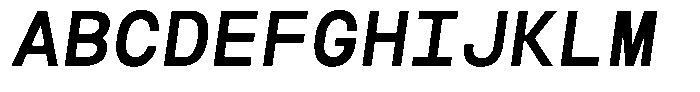 Reflow Mono Semi Bold Italic Font UPPERCASE