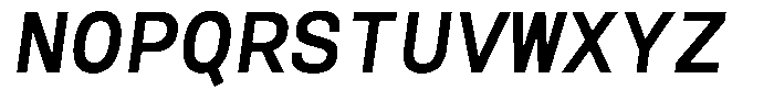 Reflow Mono Semi Bold Italic Font UPPERCASE
