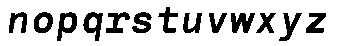Reflow Mono Semi Bold Italic Font LOWERCASE
