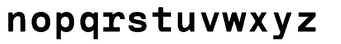 Reflow Mono Semi Bold Font LOWERCASE