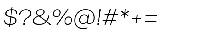 Reflow Sans Extra Light Italic Font OTHER CHARS