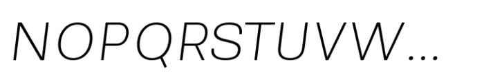 Reflow Sans Extra Light Italic Font UPPERCASE