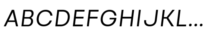 Reflow Sans Italic Font UPPERCASE
