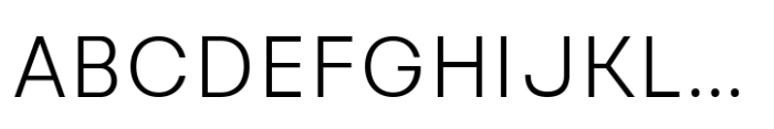 Reflow Sans Light Font UPPERCASE