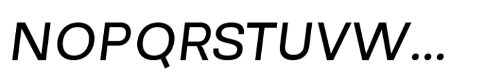 Reflow Sans Medium Italic Font UPPERCASE
