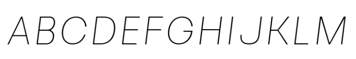 Reflow Sans Thin Italic Font UPPERCASE