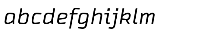 Reform Italic Font LOWERCASE