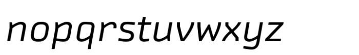 Reform Italic Font LOWERCASE