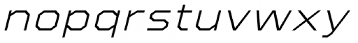 Refuel Expanded ExtraLight Italic Font LOWERCASE