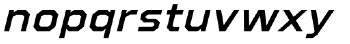 Refuel Expanded SemiBold Italic Font LOWERCASE