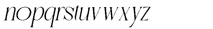 Regalia Prestige Oblique Font LOWERCASE
