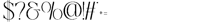 Regalia Prestige Regular Font OTHER CHARS