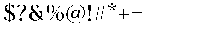 Regalic Medium Font OTHER CHARS