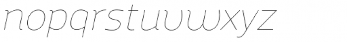 Regan Alt UltraLight Italic Font LOWERCASE