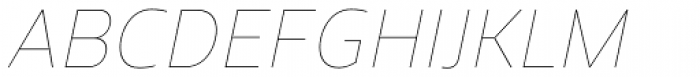 Regan UltraLight Italic Font UPPERCASE