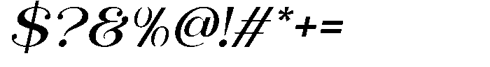 Regani Italic Font OTHER CHARS