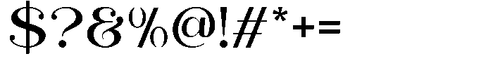 Regani Regular Font OTHER CHARS