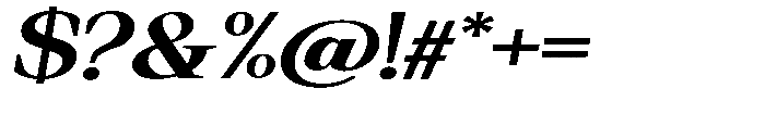 Regante Bold Expanded Slant Font OTHER CHARS