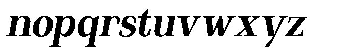 Regante Bold Semi Condensed Slant Font LOWERCASE