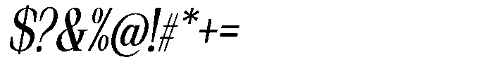 Regante Condensed Slant Font OTHER CHARS